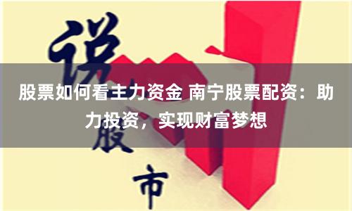 股票如何看主力资金 南宁股票配资：助力投资，实现财富梦想
