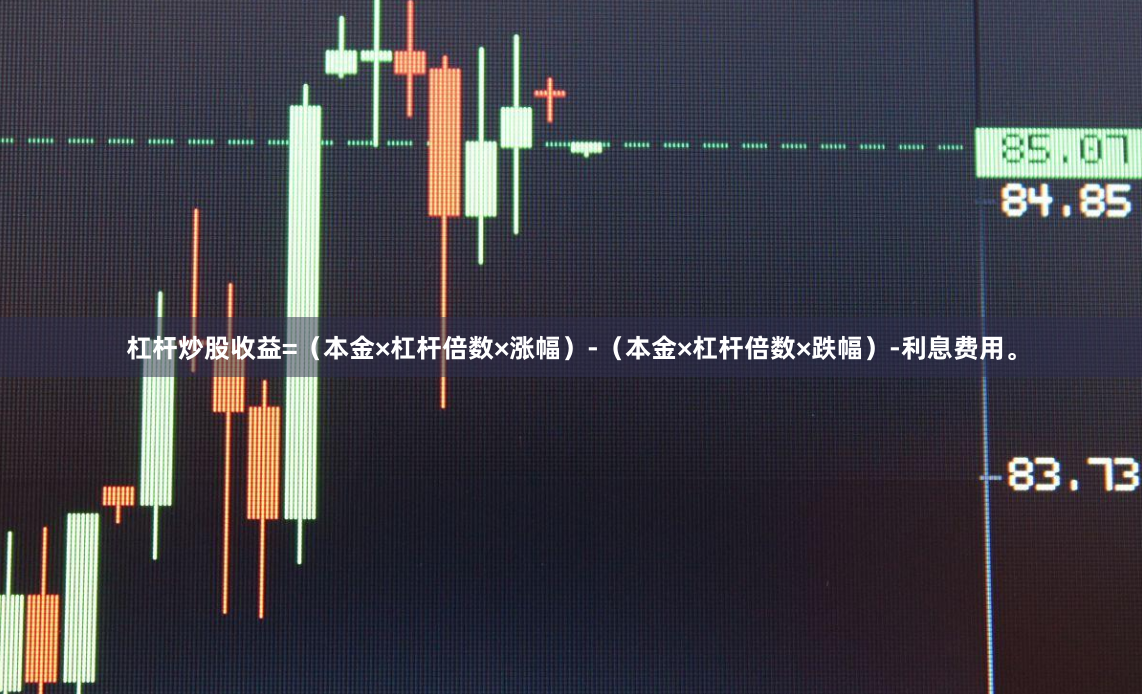杠杆炒股收益=（本金×杠杆倍数×涨幅）-（本金×杠杆倍数×跌幅）-利息费用。